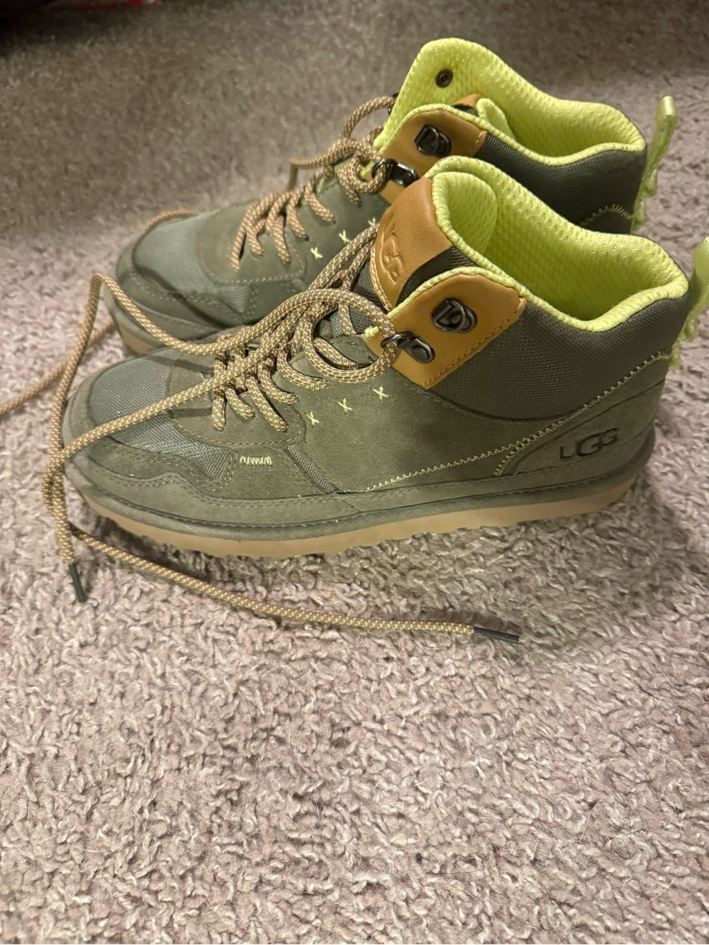 UGG Neon Yellow and Green Shoes - Picture 2 of 4